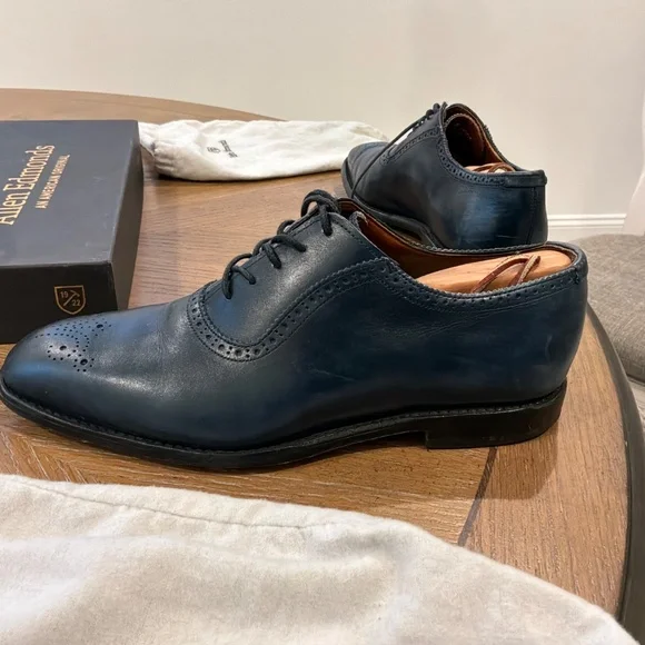 Allen Edmonds Navy Blue Cornwallis Oxfords with matching  display picture 2